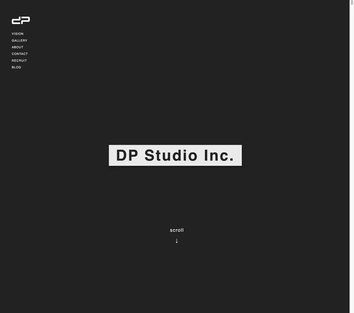 DP Studio Inc.のWebサイトデザイン