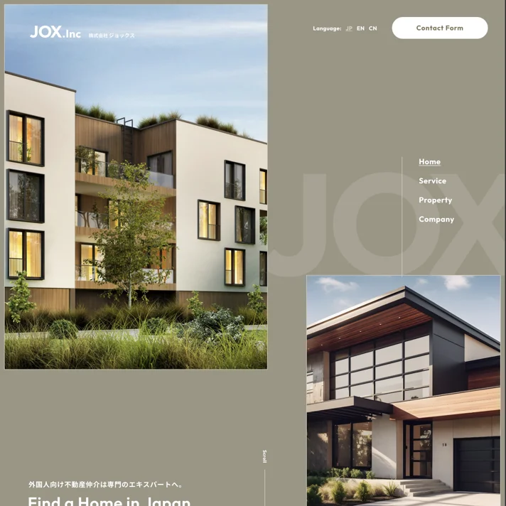 JOX.IncのWebサイトデザイン