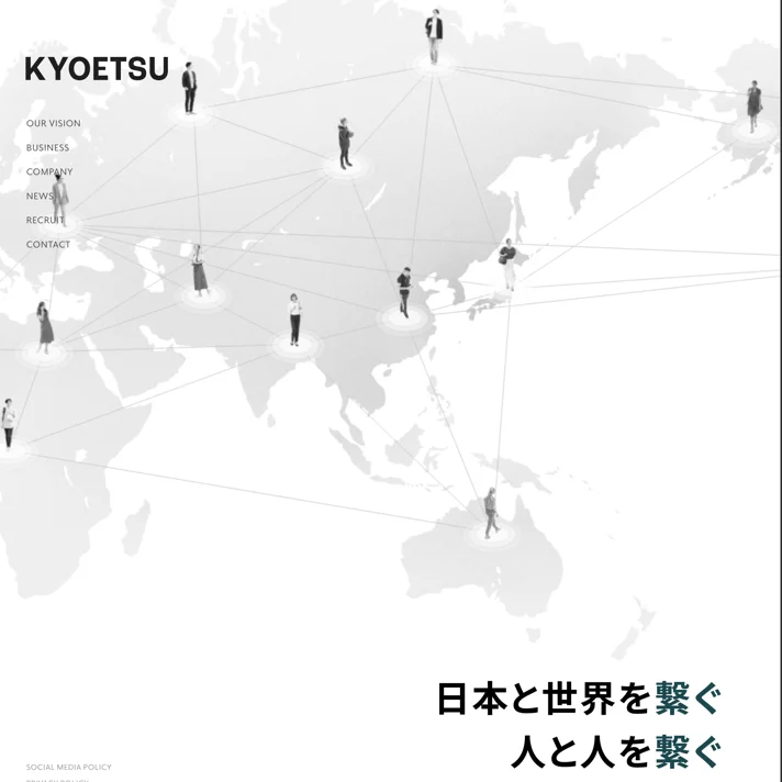 京越株式会社のWebサイトデザイン