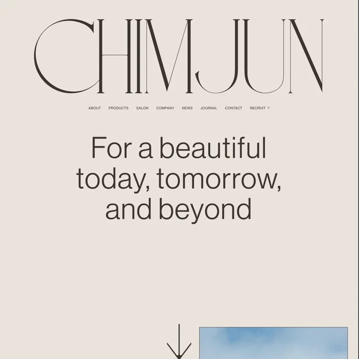 CHIMJUNのWebサイトデザイン