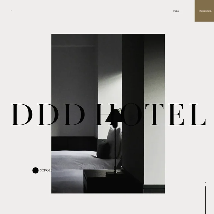 DDD HOTELのWebサイトデザイン