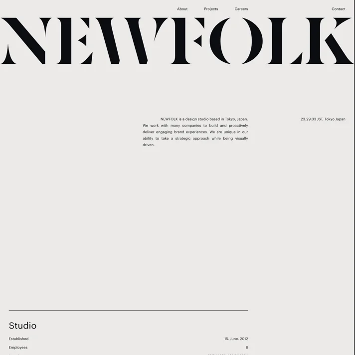 NEWFOLKのWebサイトデザイン