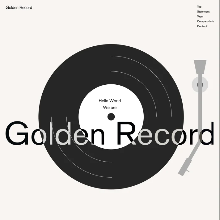 Golden Record inc. | 株式会社ゴールデンレコードのWebサイトデザイン