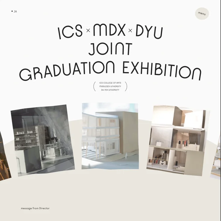 ICS COLLEGE OF ARTS WEB OPEN CAMPUSのWebサイトデザイン