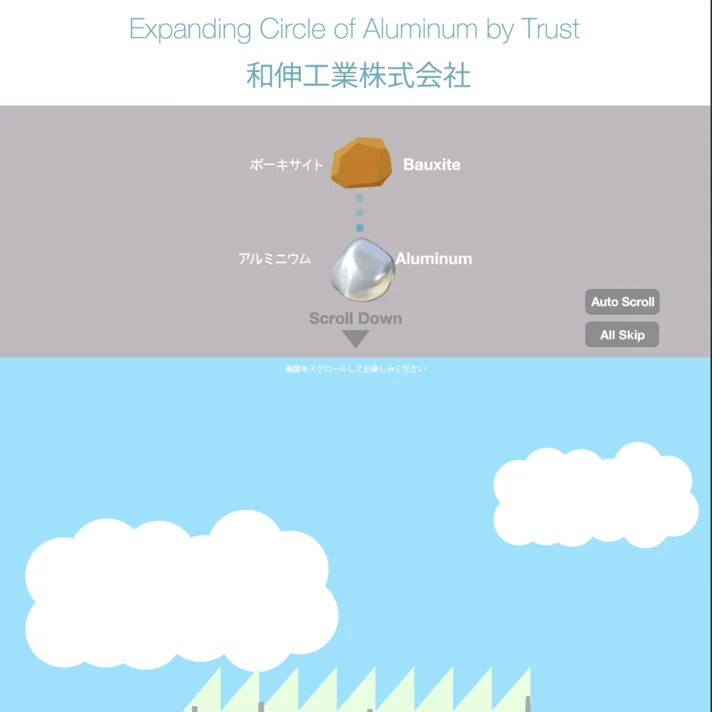 信頼で広げるアルミの輪 和伸工業株式会社のWebサイトデザイン