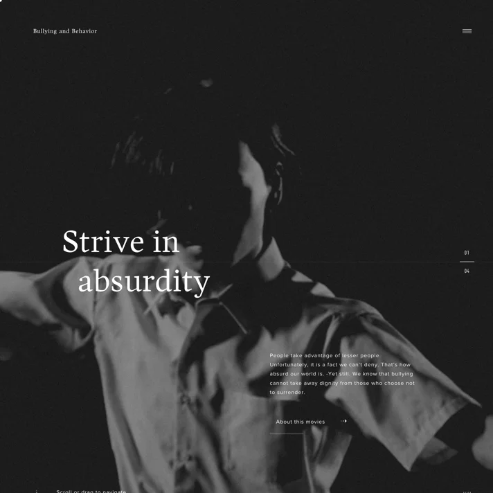 Bullying and BehaviorのWebサイトデザイン