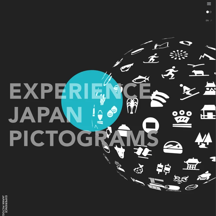 EXPERIENCE JAPAN PICTOGRAMSのWebサイトデザイン