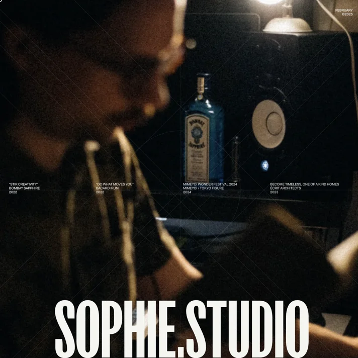 SOPHIE.STUDIO - [ A BRAND, DIGITAL EXPERIENCE, MOTION STUDIO ]のWebサイトデザイン
