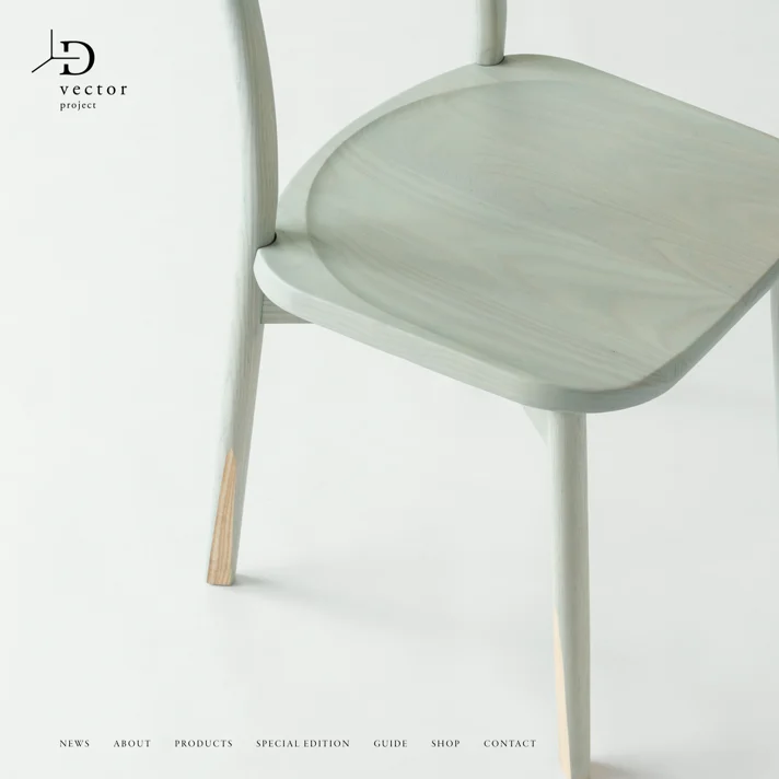 D Vector ProjectのWebサイトデザイン