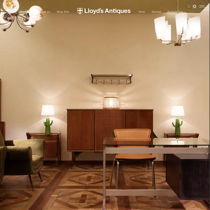Lloyd's Antiques｜ロイズ・アンティークスのWebサイトデザイン