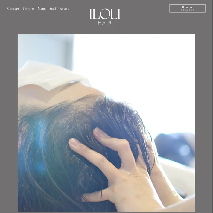 ILOLI HAIRのWebサイトデザイン