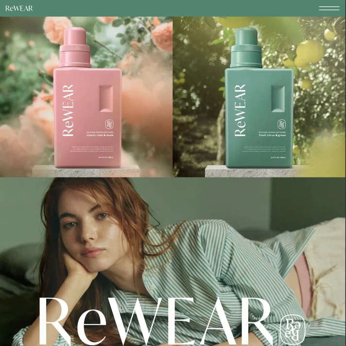 ReWEARのWebサイトデザイン
