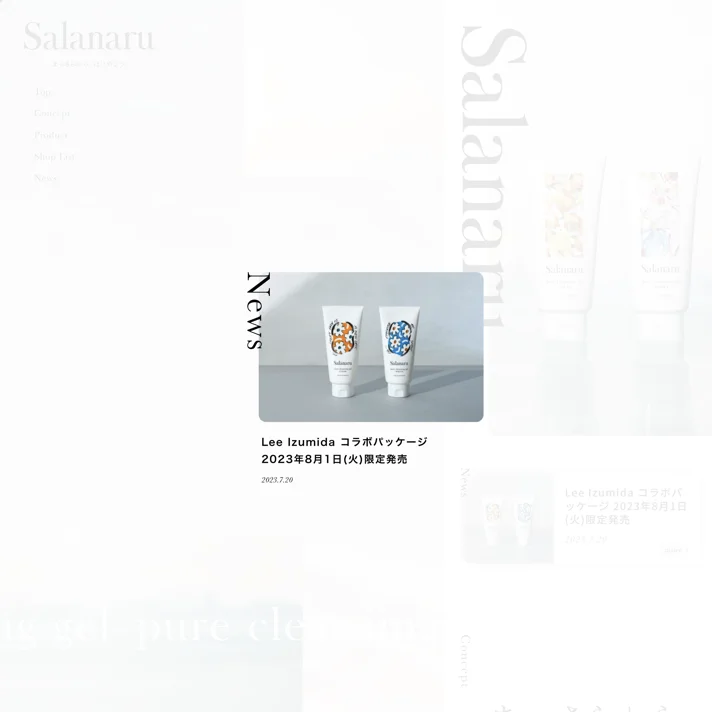 SalanaruのWebサイトデザイン