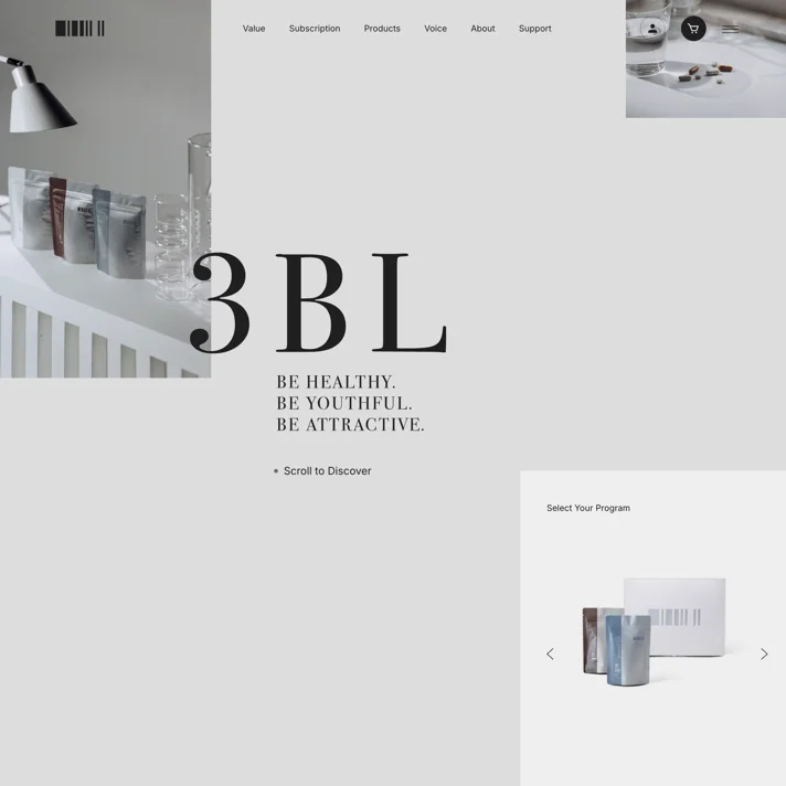 3BL（スリービーライフ）のWebサイトデザイン