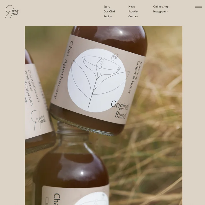 Chai ApothecaryのWebサイトデザイン