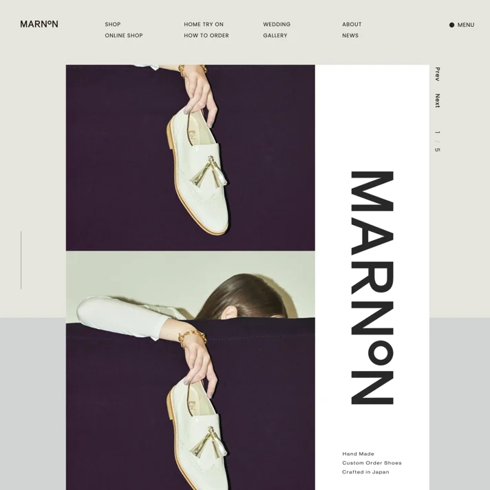 MARNON マルノンのWebサイトデザイン