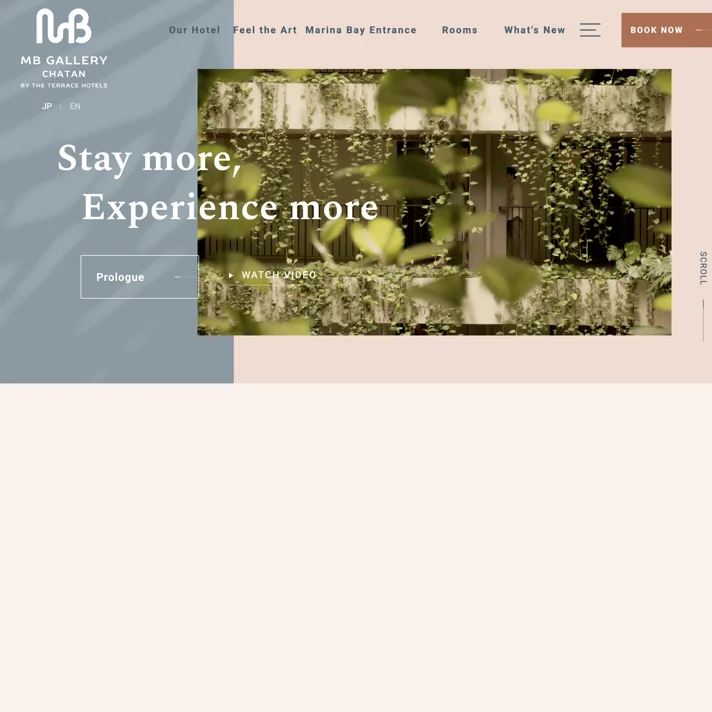 MBギャラリーチャタンのWebサイトデザイン