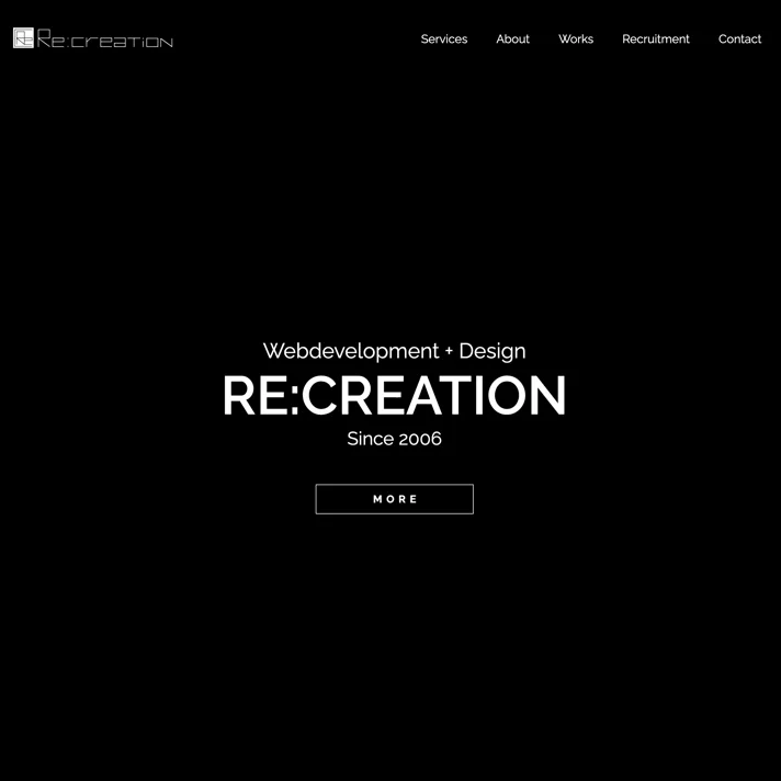 株式会社リ・クリエーションのWebサイトデザイン
