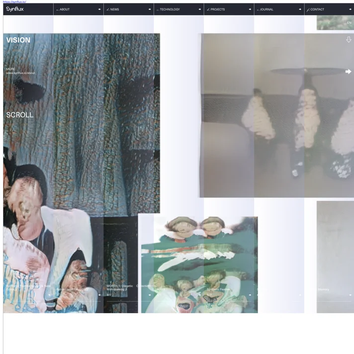 SynfluxのWebサイトデザイン