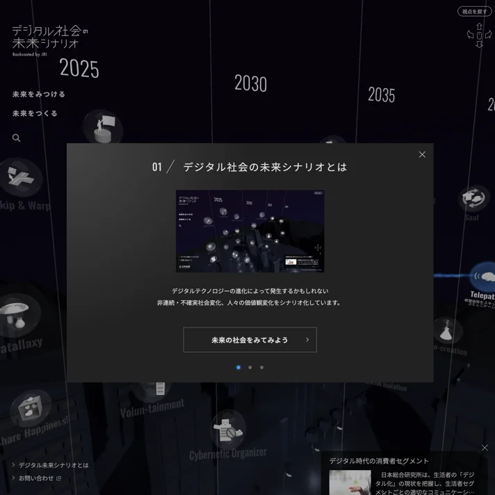 デジタル社会の未来シナリオ｜日本総研のWebサイトデザイン