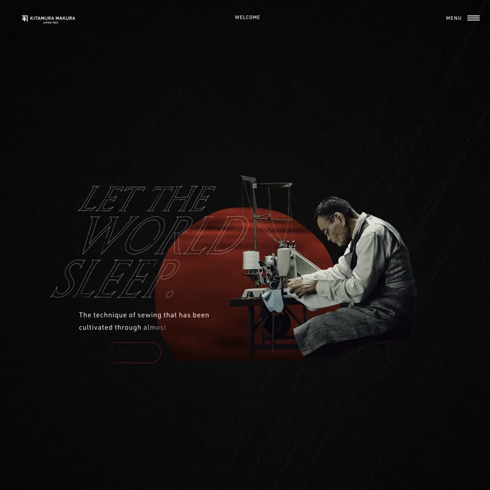 KITAMURA MAKURA official websiteのWebサイトデザイン